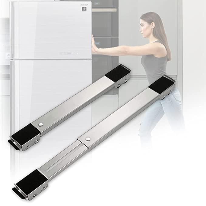 Soporte Ajustable con Ruedas para Lavadora o Nevera (x2 Unidades)